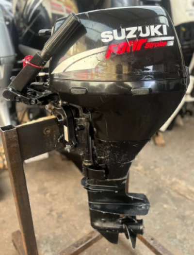 9.9HP SUZUKI DF9.9 4 STROKE Manual Start Short Shaft Tiller Outboard 12L Tank image