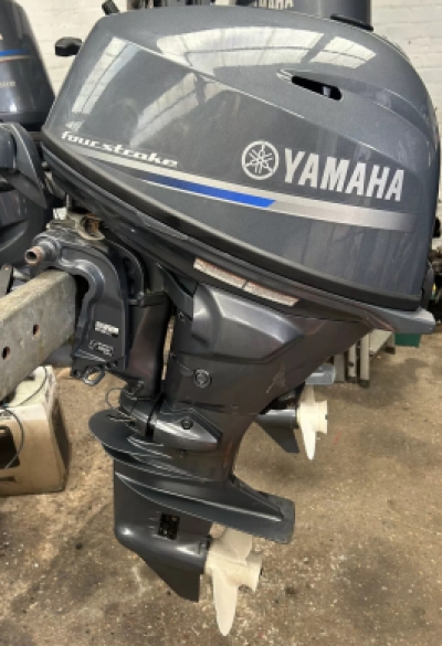 2018 YAMAHA 25HP 4 STROKE MANUAL START SHORT SHAFT TILLER CONTROL 25G Outboard Fully Serviced image