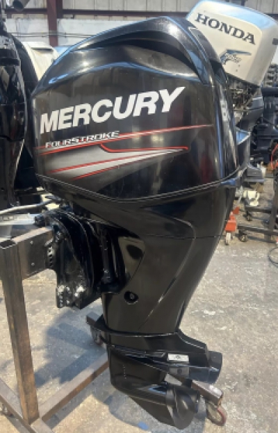 2017 MERCURY 60HP EFi 4 Stroke Power Trim & Tilt Outboard Serviced with Remotes & Rev Counter Gauge Low Hours image