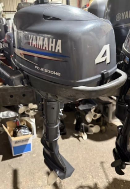 4HP YAMAHA 4 STROKE Manual Start Short Shaft Tiller Control Outboard Warranty image