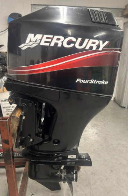 2002 MERCURY 90HP 4 Stroke Power Trim & Tilt Outboard Fully Serviced with Remotes & Rev Counter Gauge image