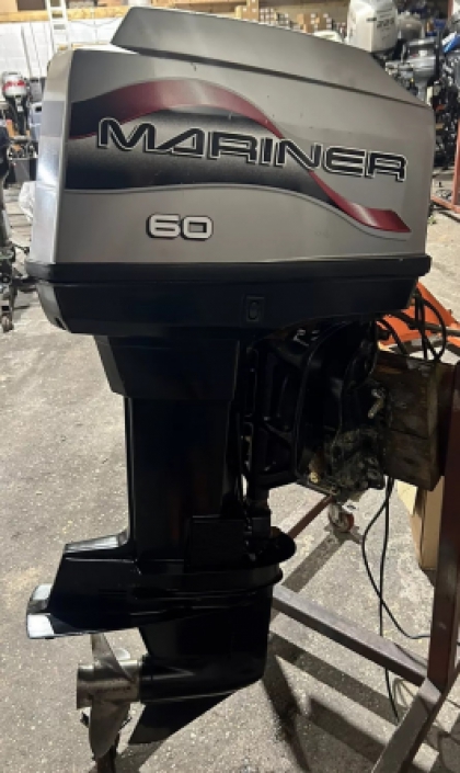 1999 MARINER 60HP Oil Injected Power Trim OUTBOARD Fully Serviced with Remotes UK Nationwide Delivery image