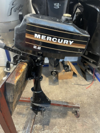 2.2HP MERCURY 2.2M SHORT SHAFT 2 Stroke Tiller Outboard Light Weight 12Kg image