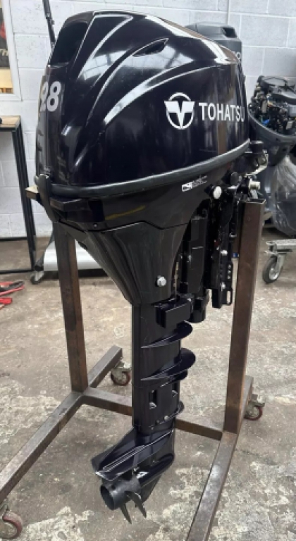 9.8HP TOHATSU High Thrust Electric Start Extra Long Shaft 25" Power Tilt 4 Stroke Outboard with Remotes image