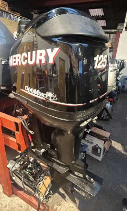 2012 MERCURY 125HP OPTIMAX LONG SHAFT POWER TRIM REMOTE EFi OUTBOARD Just 170hrs FULLY SERVICED image