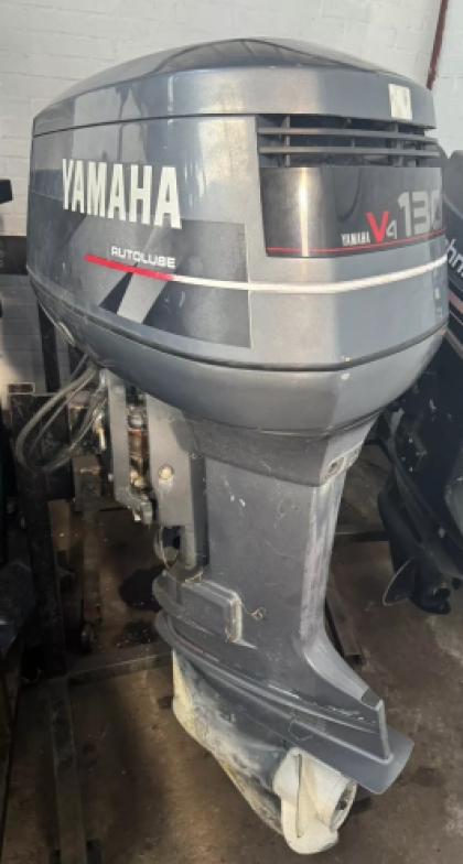 130HP YAMAHA V4 2 Stroke Extra Long 25" Shaft Outboard Fully Serviced with Remotes & Gauges image