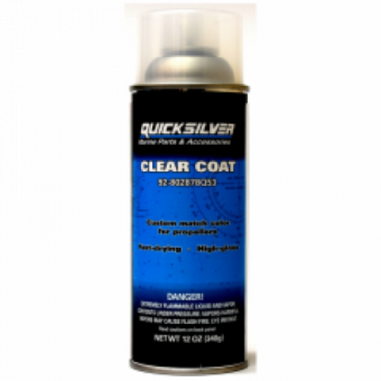 Quicksilver CLEAR COAT Lacquer for use with Outboard Spray Paint